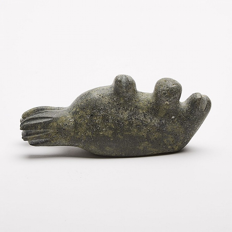Latcholassie Akesuk comparable auction result: latcholassie akesuk 1919 2000 sea creature stone 3 25 x 7 25 x 2 in 8 3 x 18 4 x 5 1 cm