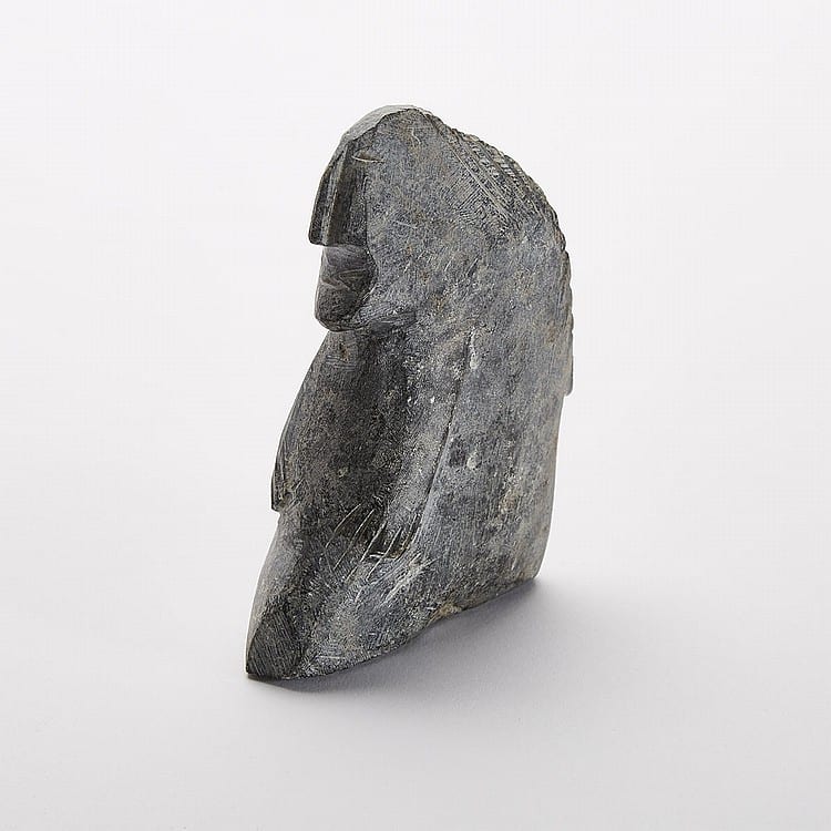 Elizabeth Nutaraluk Aulatjut comparable auction result: elizabeth nutaraluk aulatjut 1914 1998 woman with braided hair stone 4 75 x 3 x 1 75 in 12 1 x 7 6 x 4 4 cm