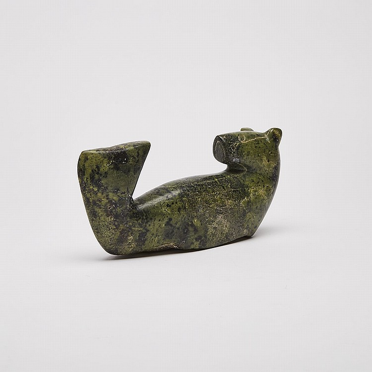 Latcholassie Akesuk comparable auction result: latcholassie akesuk 1919 2000 sea creature stone 4 25 x 10 x 2 in 10 8 x 25 4 x 5 1 cm