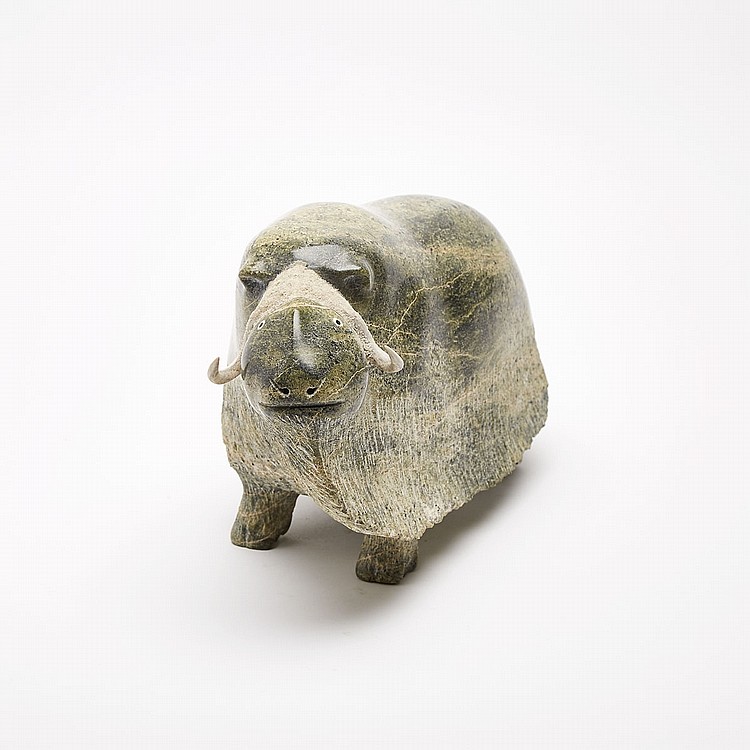 Seepee Ipeelie comparable auction result: seepee ipeelie 1940 2000 musk ox stone antler 9 x 15 x 6 in 22 9 x 38 1 x 15 2 cm