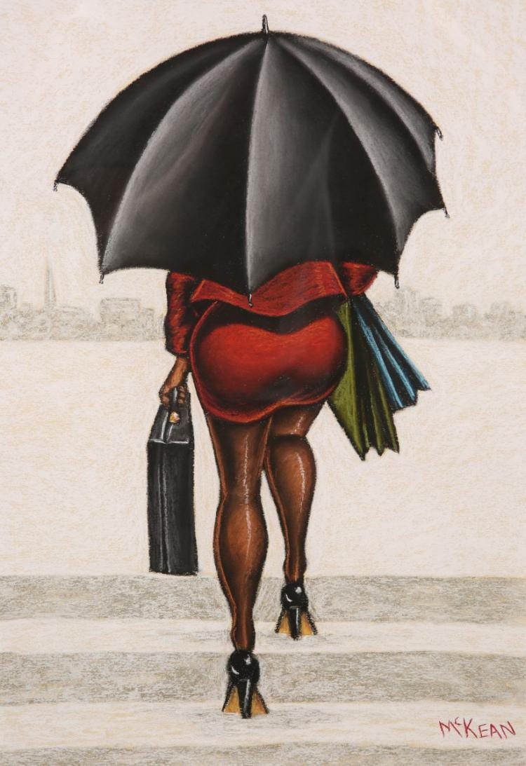 Graham Mckean comparable auction result: graham mckean born 1962 dedicated follower of fashion signed pastel f
