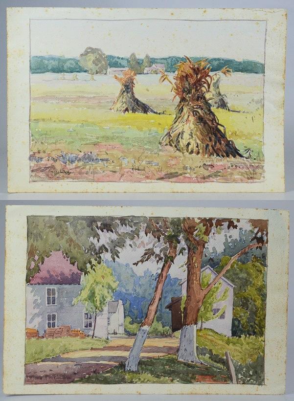 Theodore Saint-Amant Cunningham comparable auction result: theodore saint amant cunningham swiss american 1899 1976 2 landscape watercolor paintings signed tsa cunningham each 10 1 2