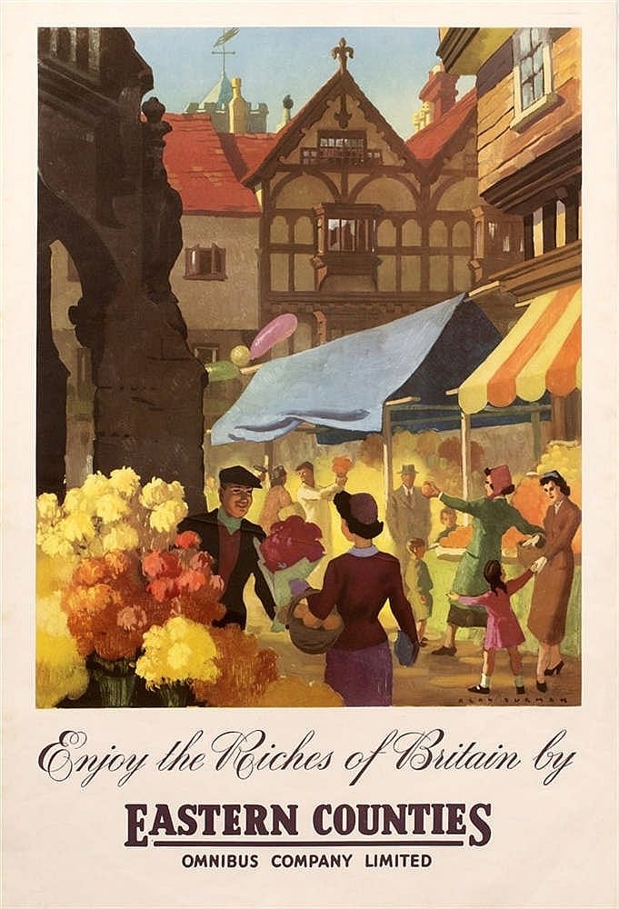 Alan Durman comparable auction result: alan durman 20th century enjoy the riches of britain by eastern counties 1950 1959