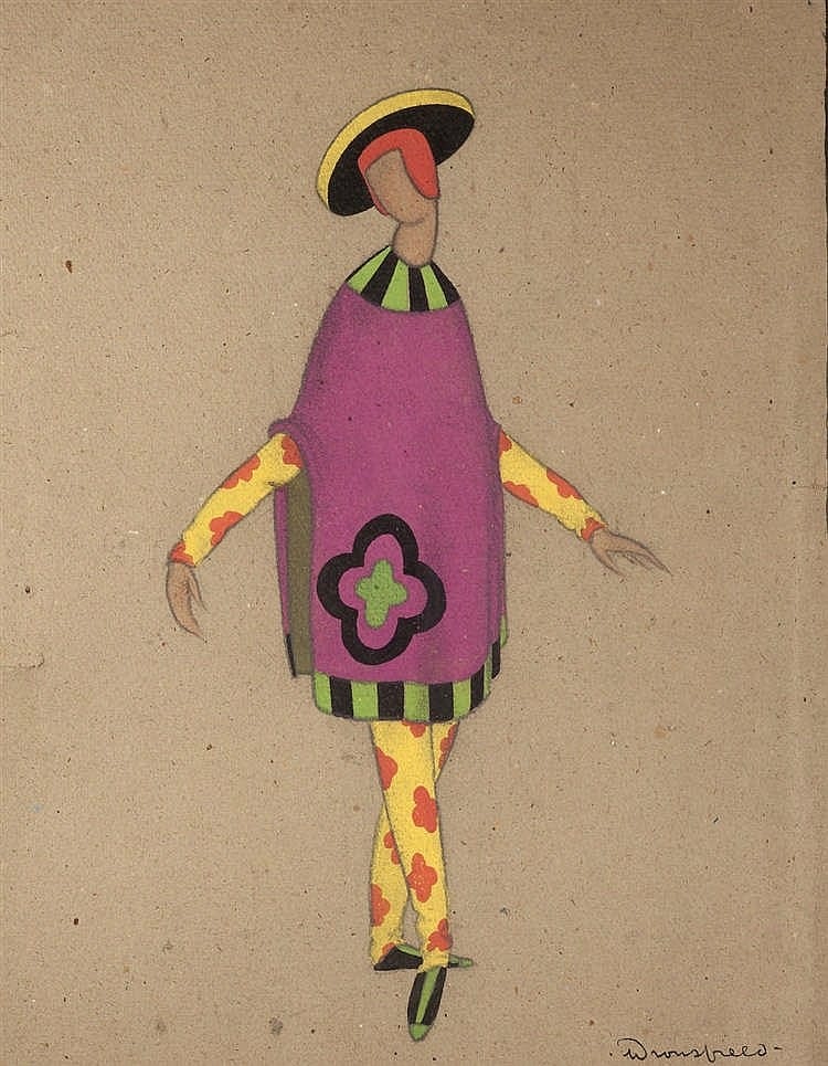 John Dronsfield comparable auction result: john marsden dronsfield 1900 1951 two costume designs for gentlemen wearing purple capes