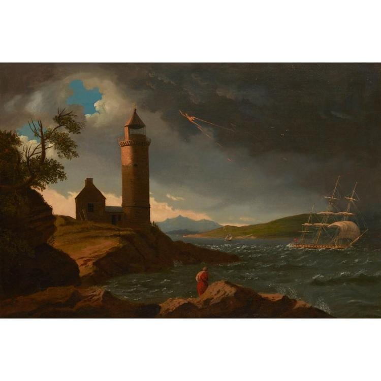John (1778) Knox comparable auction result: john knox scottish 1778 1845 the cloch lighthouse during a storm 54 5cm x 76cm 21 5in x 30in