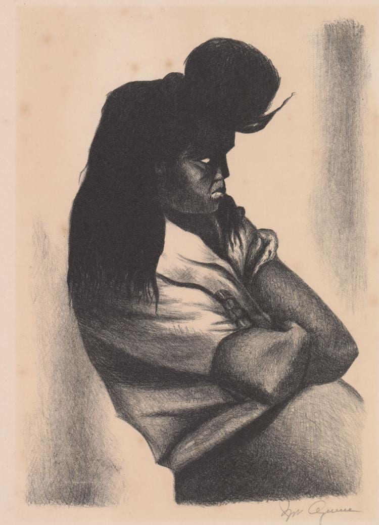 Ignacio Aguirre comparable auction result: ignacio aguirre lithograph