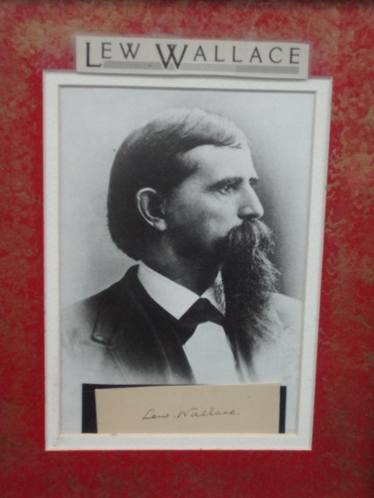 Lewis Wallace comparable auction result: lewis wallace ben hur a tale of the christ cut signature framed display