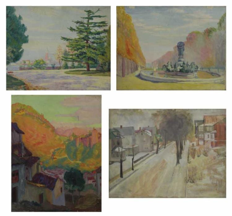 Frederick (1826) Rondel comparable auction result: freder frederick four oil on canvas landscapes