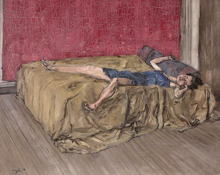 Francis Gruber comparable auction result: francis gruber 1912 1948 femme tendue sur un lit 1948 huile sur toile