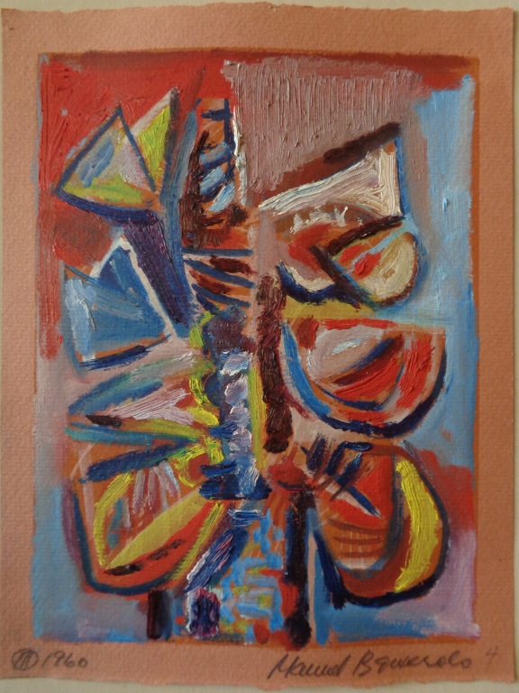Manuel Izquierdo comparable auction result: manuel izquierdo 1925 2009 tempera on paper