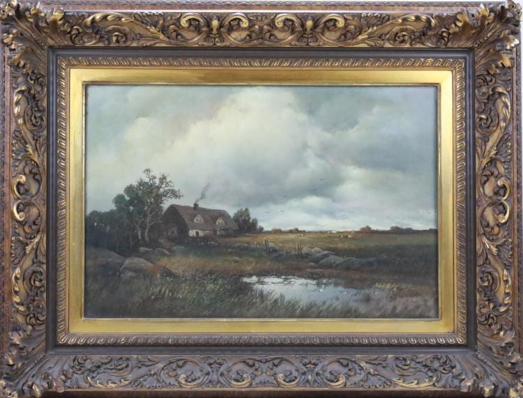 Paul R. Koehler comparable auction result: paul r koehler american 1866 1909 original landscape pastel drawing on paper professionally framed in wood heavy gilt frame