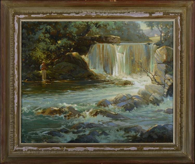 Louis Darling comparable auction result: louis darling am 1916 1970 mill pool oil on canvas 16 x 20