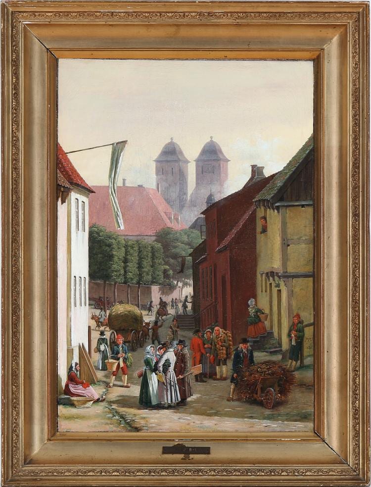 martinus r rbye en torvedag i wiborg a market scene in viborg signed with monogram and dated 1831 oil on canvas laid on canvas 41 x 28 cm · Bruun Rasmussen Auctioneers · 2018-05-29 Martinus Rorbye comparable auction result: martinus r rbye en torvedag i wiborg a market scene in viborg signed with monogram and dated 1831 oil on canvas laid on canvas 41 x 28 cm