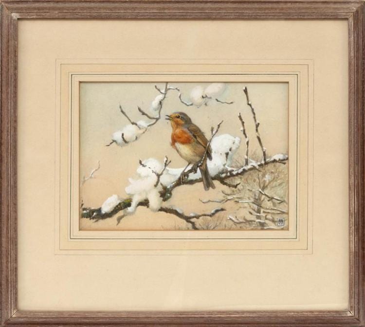 Winifred Marie Louise Austen comparable auction result: winifred marie louise austen english 1876 1964 robin watercolor and gouache 7 x 9 5 sight framed 15 5 x 17