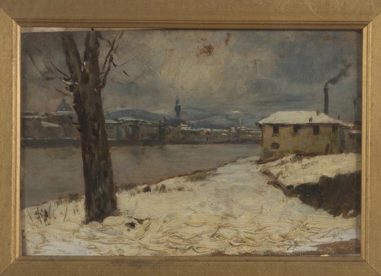 oreste costa florence 1851 post 1910 river landscape with snow · Casa d'Aste Babuino · 2018-05-22 Oreste Costa comparable auction result: oreste costa florence 1851 post 1910 river landscape with snow
