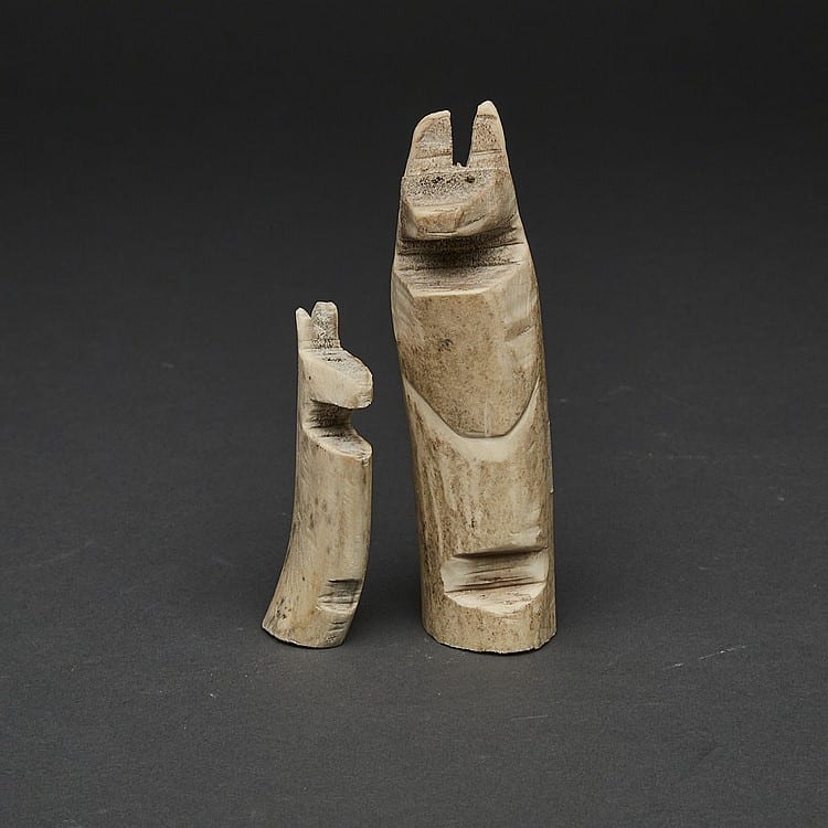 Andy Miki comparable auction result: andy miki 1918 1983 spirit animals antler 5 5 x 1 5 x 1 5 in 14 x 3 8 x 3 8 cm 3 5 x 1 x 5 in 8 9 x 2 5 x 1 3 cm