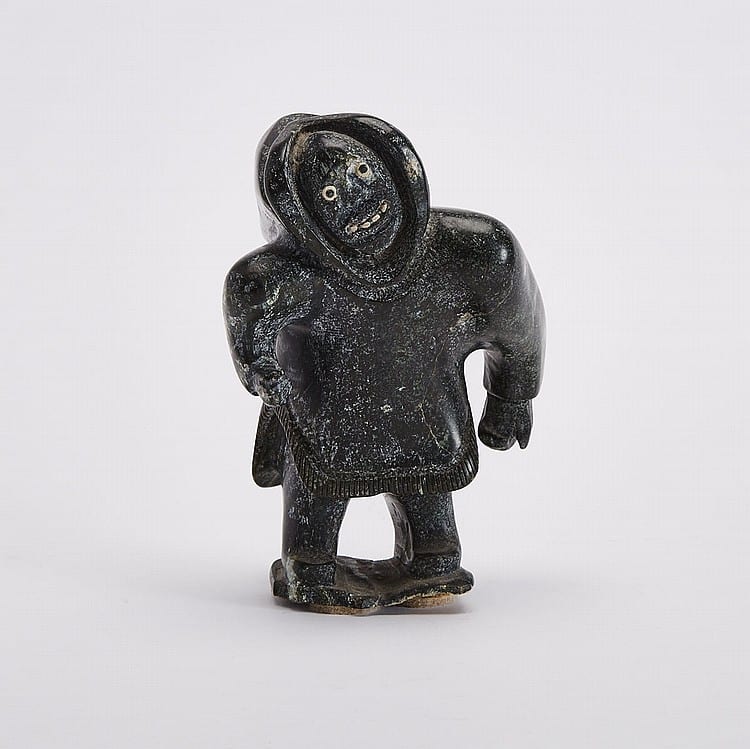 Samuel Nahaulaituq comparable auction result: samuel nahaulaituq 1923 1999 woman stone 9 x 6 x 4 5 in 22 9 x 15 2 x 11 4 cm