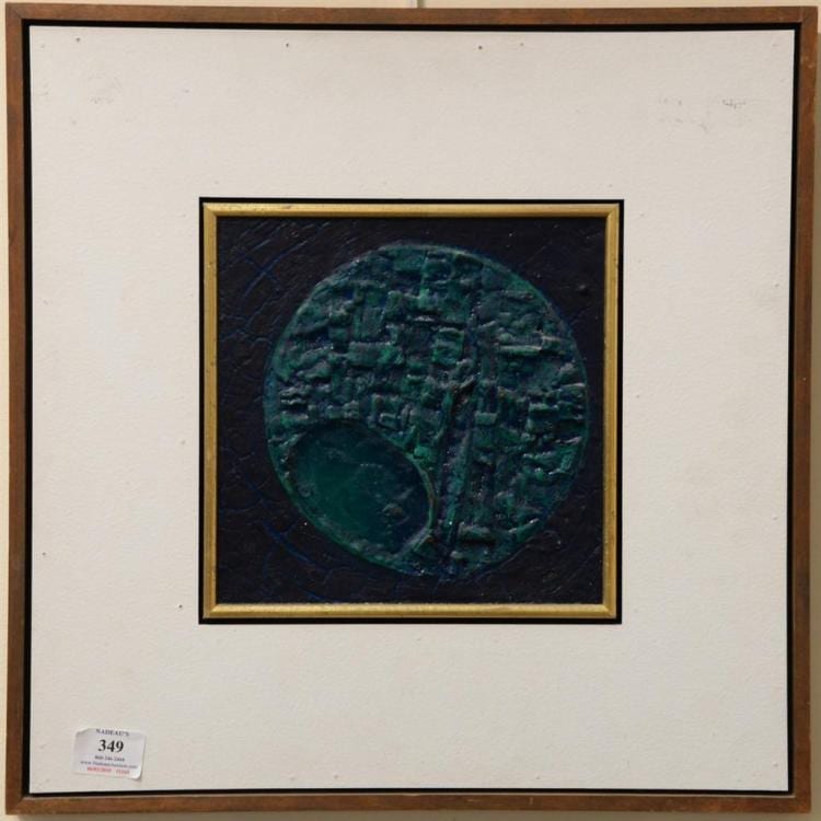 Kazuo Wakabayashi comparable auction result: kazuo wakabayashi b 1931 oil relief on masonite untitled abstract signed in middle wakabayashi having original collection o