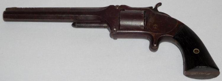 Antique 1861 Civil War Smith & Wesson Model 2 Army .32 Revolver sold by One Source Auctions, lot 124 — auction record photograph