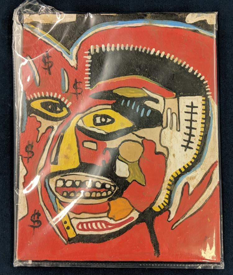 Jean Michel Basquiat Style Painting sold by Symphony Auction Gallery, lot 87 — auction record photograph