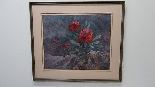 margaret wills splash of red gouache · Lugosi Auctioneers & Valuers · 2018-05-20 Margaret Wills comparable auction result: margaret wills splash of red gouache