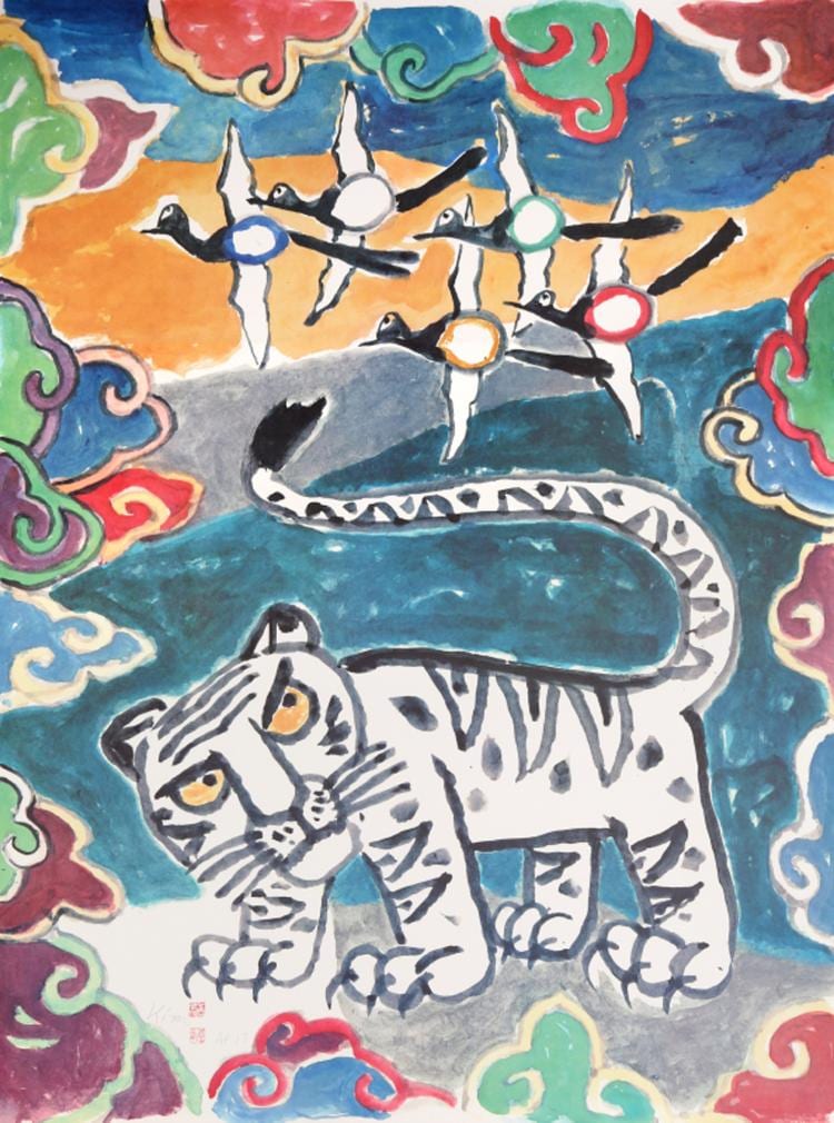 Ki-chang Kim comparable auction result: ki chang kim mystic star of the orient lithograph