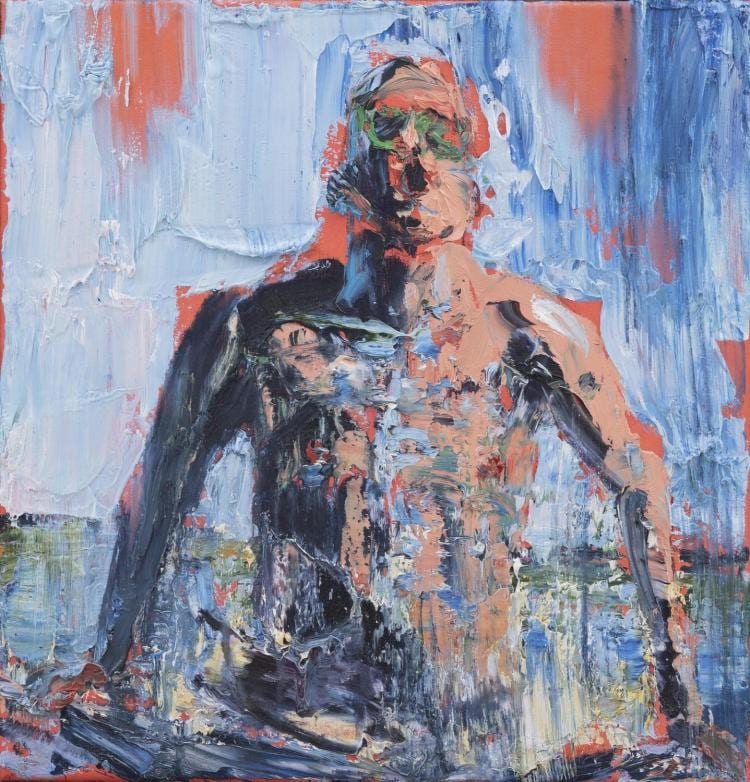 Joseph Rolella comparable auction result: joseph rolella born 1972 exhale i 2005 oil on canvas