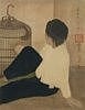 Nguyen Phan Chanh (VIETNAM, 1892-1984) - Enfant à l'oiseau (Child with Bird) comparable sale