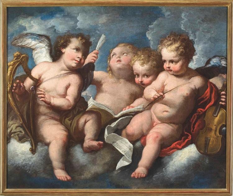 Giovanni Battista Merano comparable auction result: giovanni battista merano 1632 1698 angioletti cantori