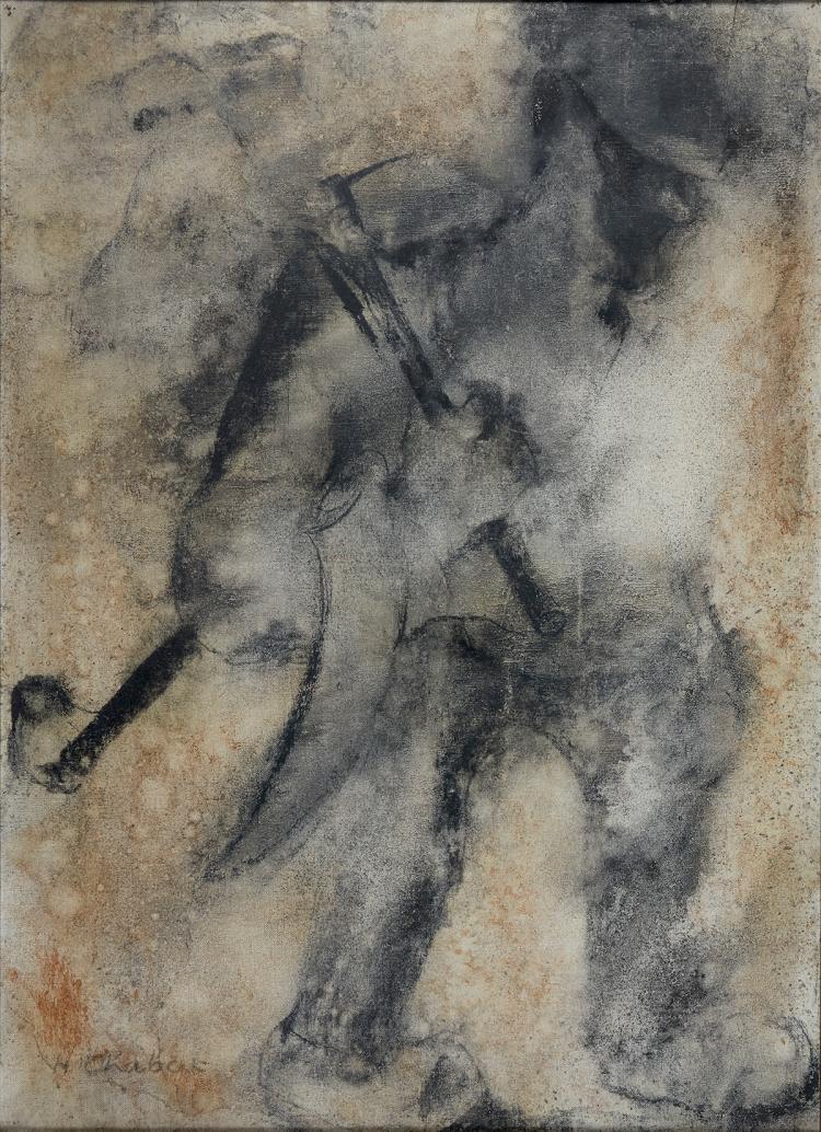 Hendrik Chabot comparable auction result: on to work painting of a farmer by henk chabot