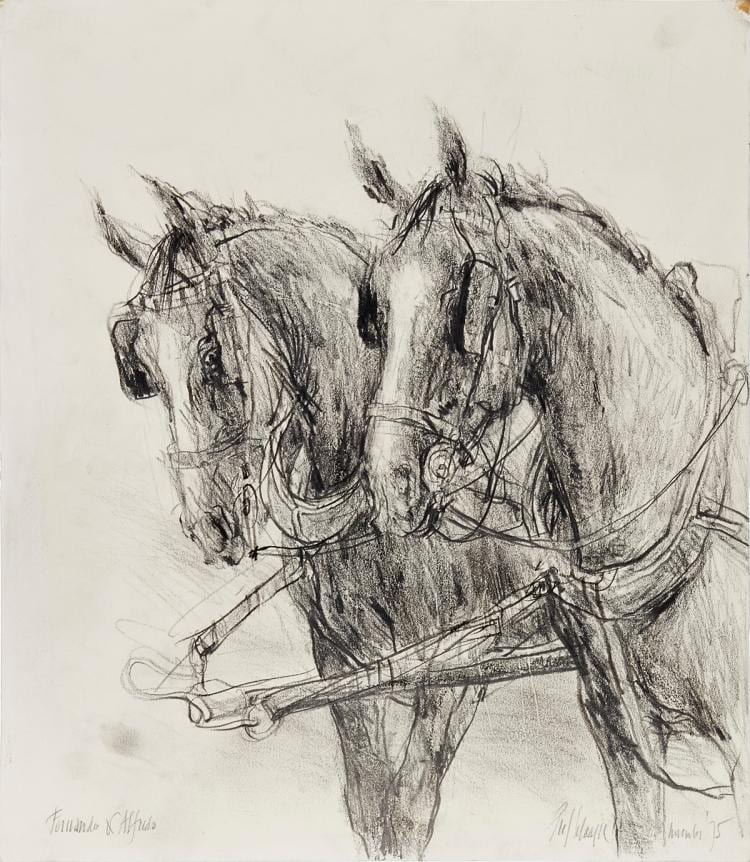 Piet Klaasse comparable auction result: 3 drawings of fernando and alfredo by piet klaasse