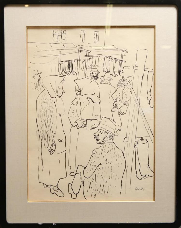 Tibor Gergely comparable auction result: tibor gergely hungarian american 1900 1978 ink