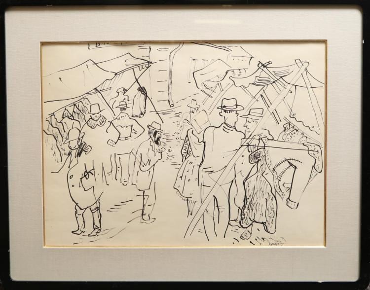 Tibor Gergely comparable auction result: tibor gergely hungarian american 1900 1978 ink