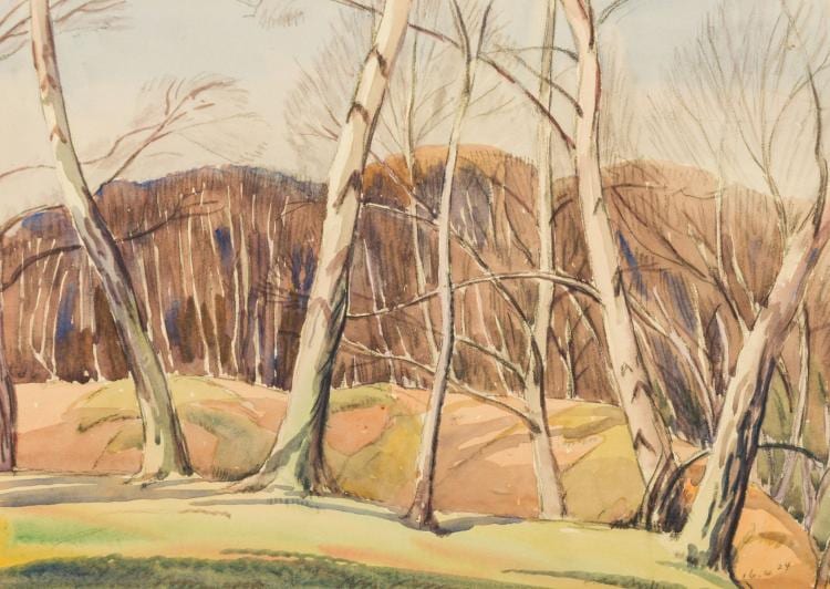 Percy Hague Jowett comparable auction result: percy hague jowett 1882 1955 british ar chantemesle landscape watercolo