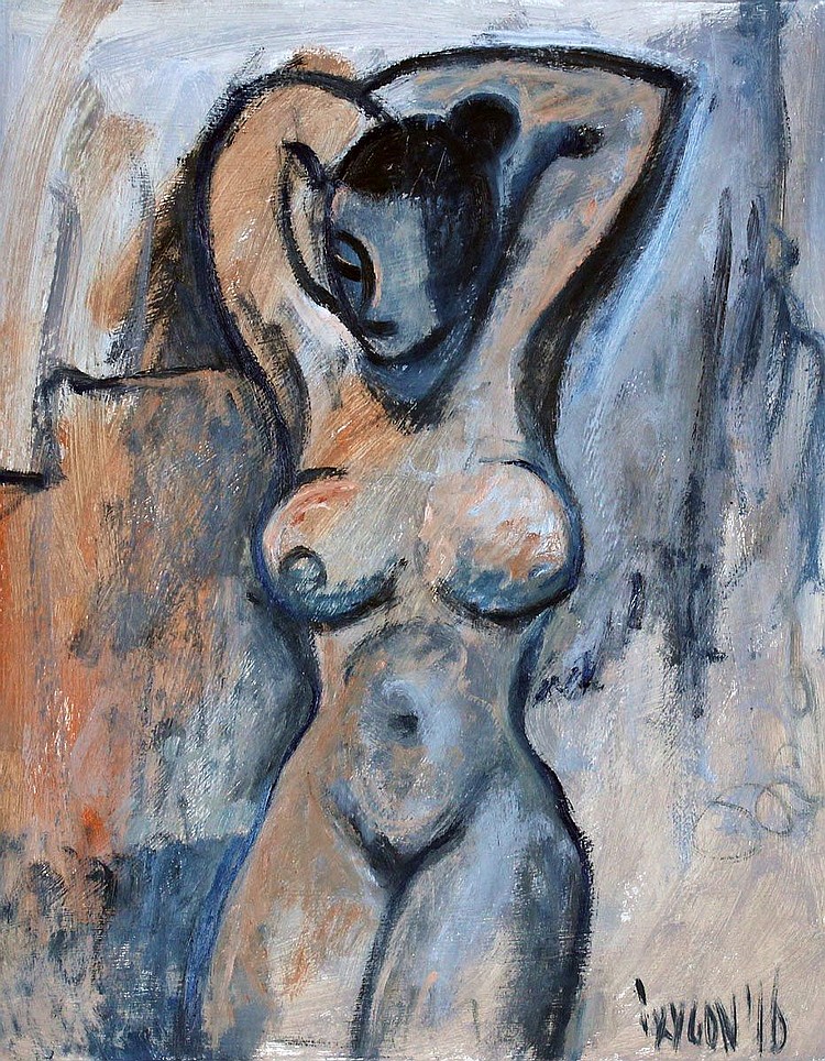 Serg Ixygon comparable auction result: serg ixygon nude in ochre