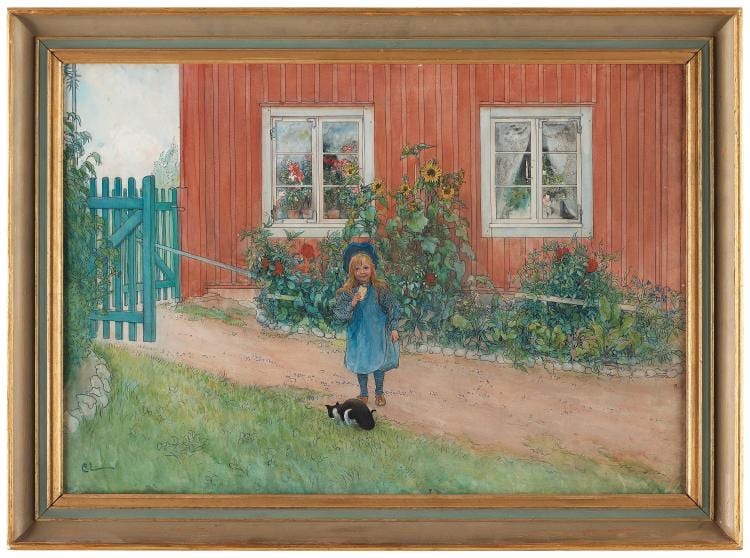 Carl Larsson, ”Brita, en katt och en smörgås” (Brita, cat and sandwich) comparable sale