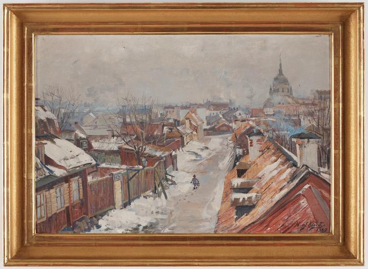 Hilma af Klint comparable auction result: hilma af klint stigbergsgatan s dermalm stockholm with katarina church