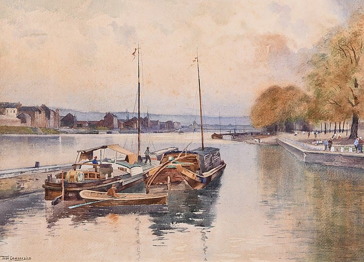 Jean Cambresier comparable auction result: jean cambresier vis 1856 li ge 1928