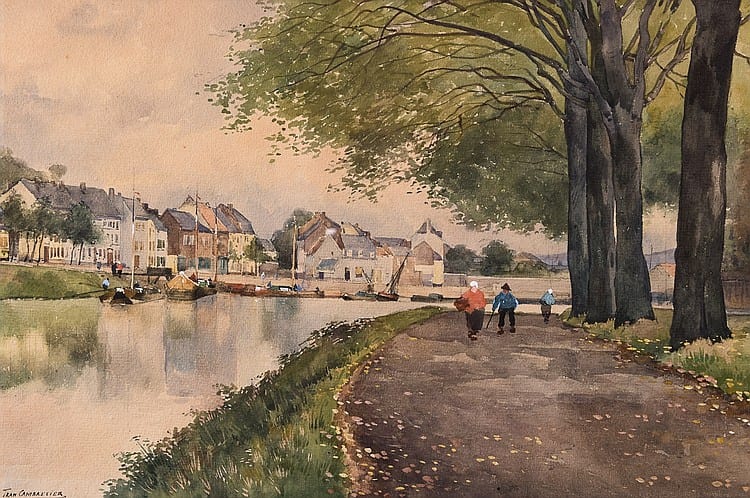 Jean Cambresier comparable auction result: jean cambresier vis 1856 li ge 1928