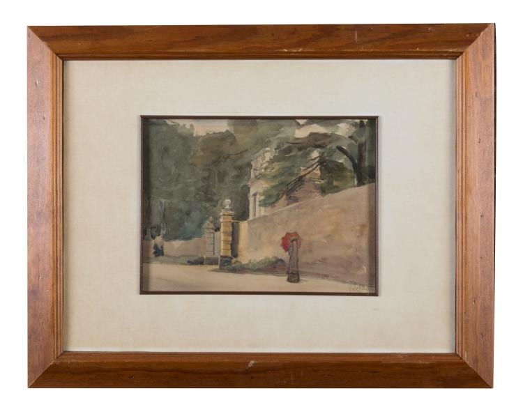Joseph Poole Addey comparable auction result: joseph poole addey 1852 1922 figure walking by on a streetwatercolour 18 x 23cmsigned