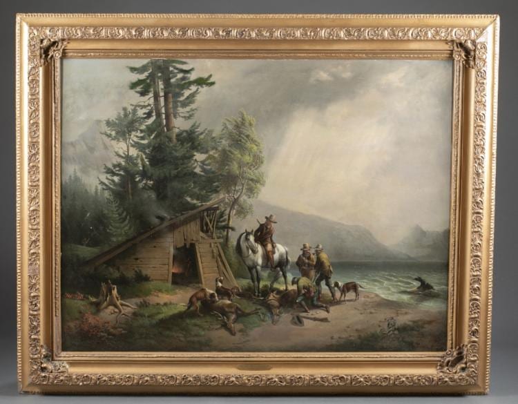 albert lang after the hunt o c · Quinn's Auction Galleries · 2018-06-09 Albert (1847) Lang comparable auction result: albert lang after the hunt o c