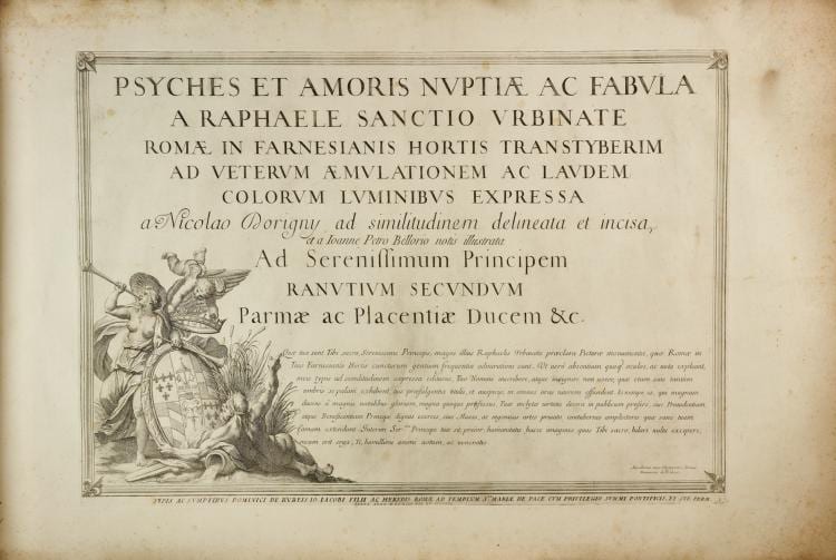 Nicolas Dorigny comparable auction result: nicolas dorigny psyches et amoris nuptiae ac fabula a raphaele sanctio urbinate 1693