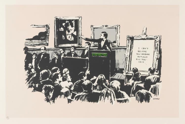 Banksy (b.1974) Morons sold by Forum Auctions - UK, lot 235 — auction record photograph