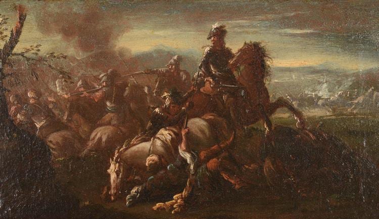 Ciccio Graziani comparable auction result: ciccio graziani xvii xviii une paire d huiles sur toile maroufl es sur panneau