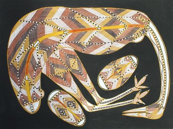 Ivan Namirrkki comparable auction result: ivan namirrkki b 1960 marrkolidjban earth pigments on arches paper