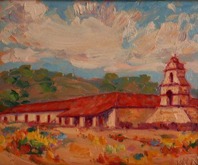 john henry ramm painting mission san antonio de padua · California Historical Design, Inc · 2018-06-09 John Henry Ramm comparable auction result: john henry ramm painting mission san antonio de padua