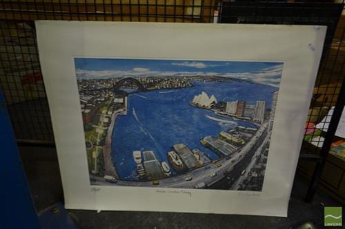 Pio Carlone comparable auction result: pio carlone 1939 above circular quay lithograph 211 999