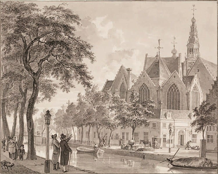 Reinier Vinkeles comparable auction result: reinier vinkeles amsterdam 1741 1816 a view of the oude kerk amsterdam seen from