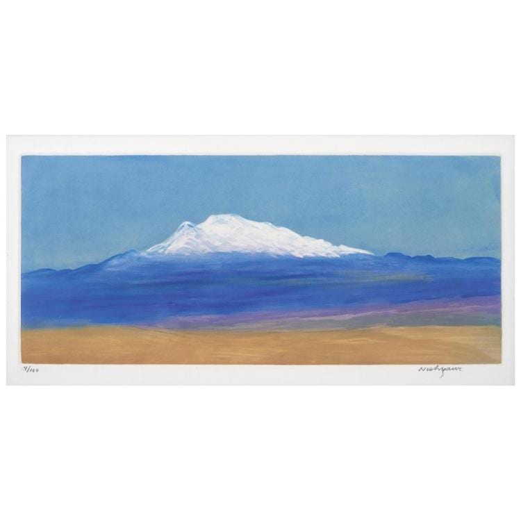 Luis Nishizawa comparable auction result: luis nishizawa el iztacc huatl signed etching 4 100 19 5 x 44 5 cm 7 6 x 17 5 inches