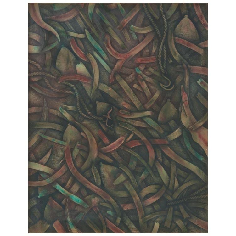 Saúl Kaminer comparable auction result: sa l kaminer el cuerno en una punta m gica signed and dated 80 par s pastel and charcoal on paper 63 x 50 cm 24 8 x 19 6 inches
